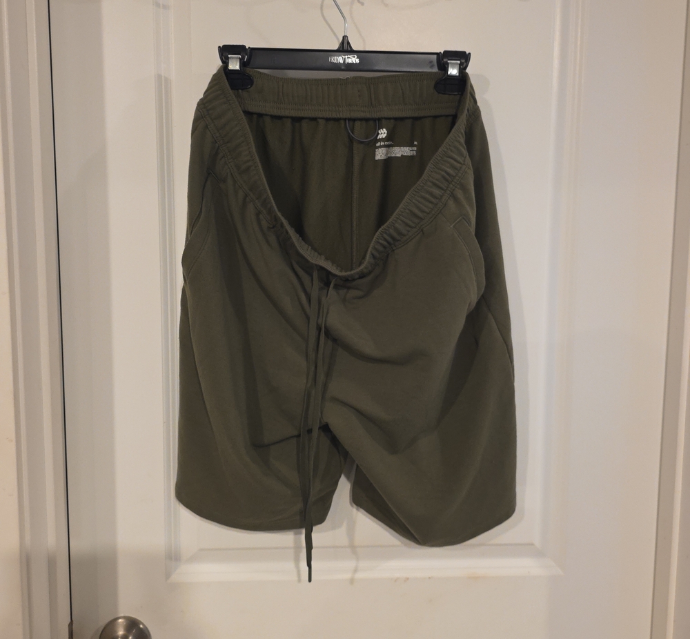 all in motion Men's Olive Athletic Drawstring Shorts
